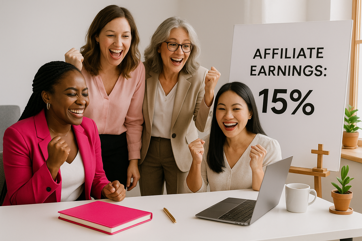 can the affiliate earnings be on a board and shows 15% earnings